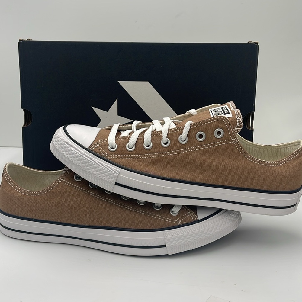 Converse Men’s Brown and White Chuck Taylor All Star Low-Top Sneaker - Hot Tea - Picture 15 of 16
